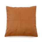 The Four Panel Leather Cushion Cover - Camel - 40x40