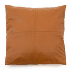 The Four Panel Leather Cushion Cover - Camel - 60x60