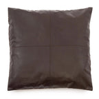 The Four Panel Leather Cushion Cover - Choco - 60x60