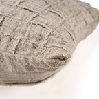 De Linen Damier Kussensloop - Naturel