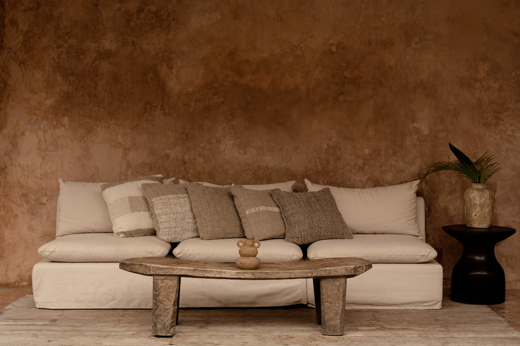 Funda de cojín The Linen Threads - blanco natural