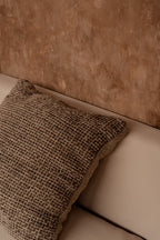 De Linen Grain Kussensloop - Naturel Zwart