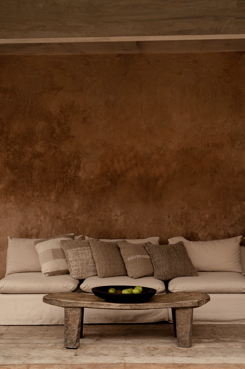 De Linen Stitch Kussensloop - Naturel Wit