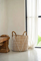 The Straight Stitched Macrame Basket - L