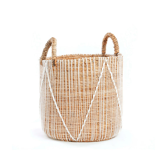 La cesta de macramé con puntada recta - M