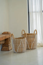 The Straight Stitched Macrame Basket - S