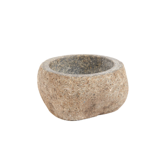 Cuenco de piedra de río - Negro - S
