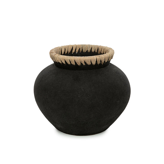 El jarrón Styly - negro natural - mediano