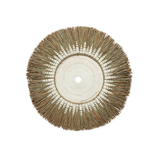 Decoración de pared de macramé en rafia - blanco natural