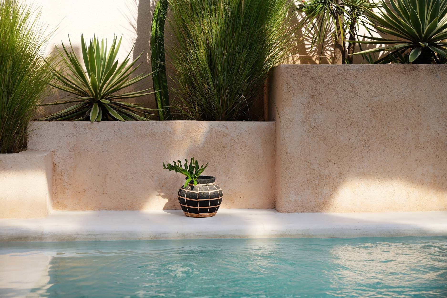 El jarrón Belly - Negro natural - S