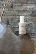 The Serene Candle Holder - Concrete Natural - L