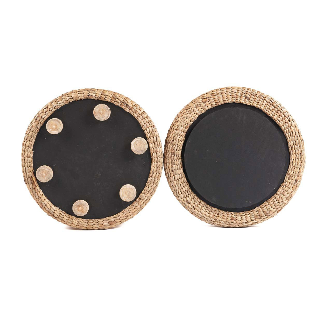 The Circle Storage Ottoman - Natural