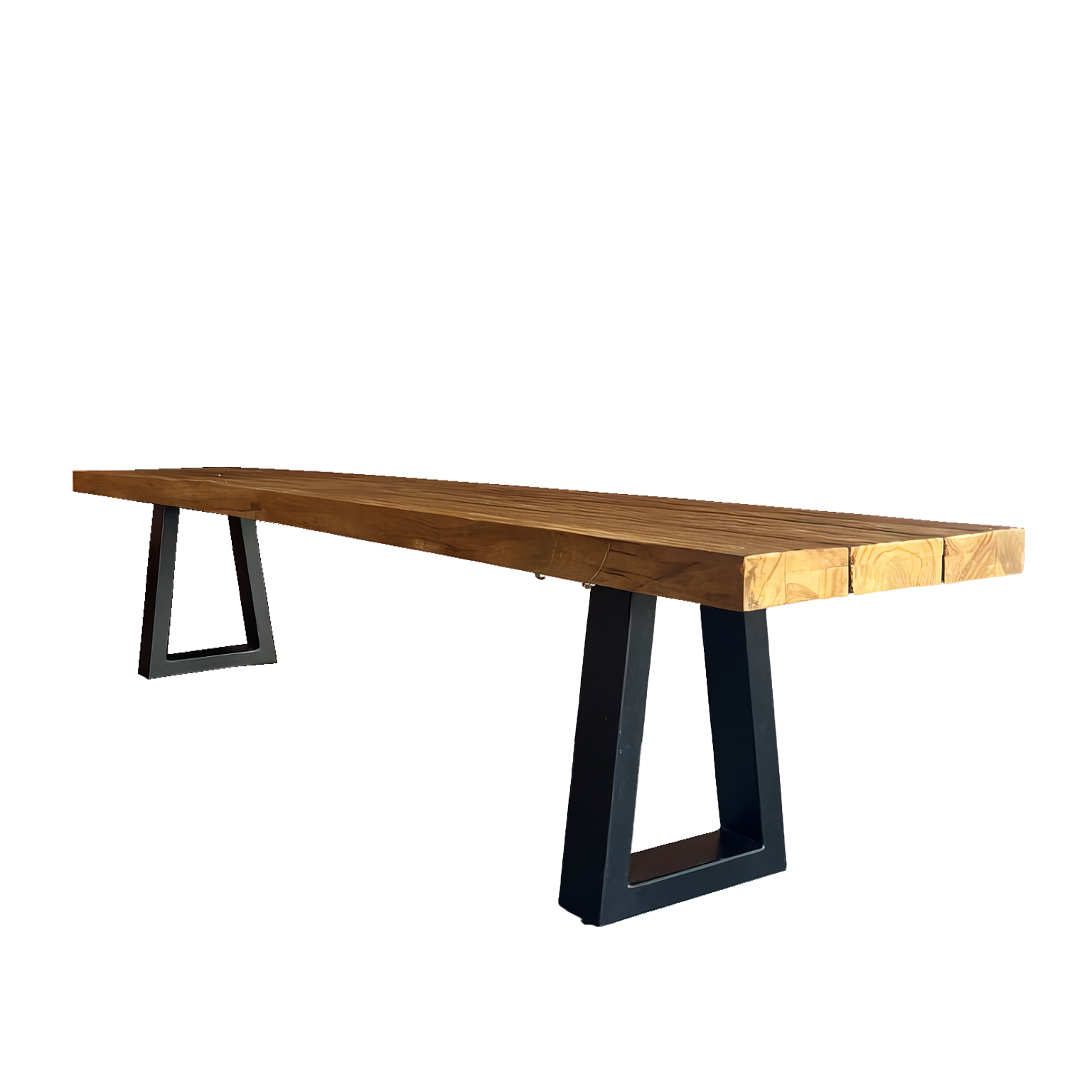 Banco con patas de hierro - natural - 280