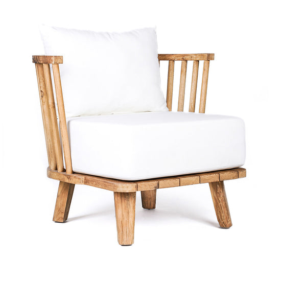 Sillón Malawi individual - Blanco natural