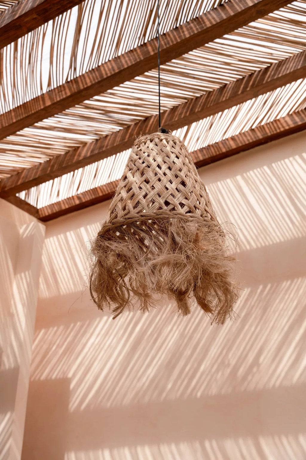 Colgante de medusa de abacá - Natural - M