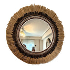 Espejo de fibras naturales y plumas "Irene" 1 metro