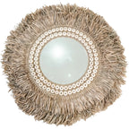 Espejo de fibras naturales | Cuerda y cuentas