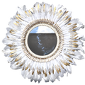 Espejo de plumas “Aurora Blanca”