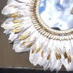 Espejo de plumas “Aurora Blanca”