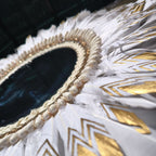 Espejo de plumas “Aurora Blanca”